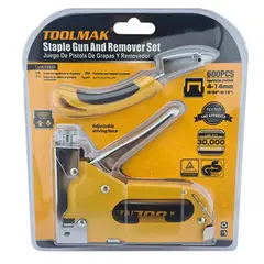 GENERICO - Kit Grapadora Manual 4-14mm Removedor De Grapas Toolmak