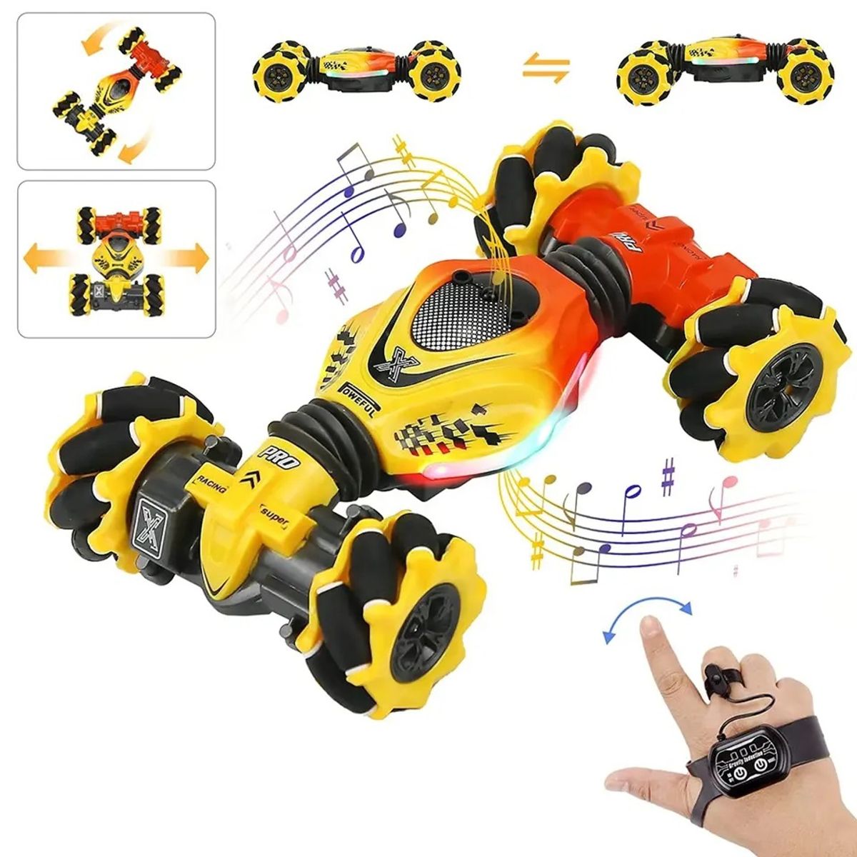 GENERICO - Auto control Remoto 3 Modos Sensor movimiento control y mano Rotación 360° 100mts 20min Uso