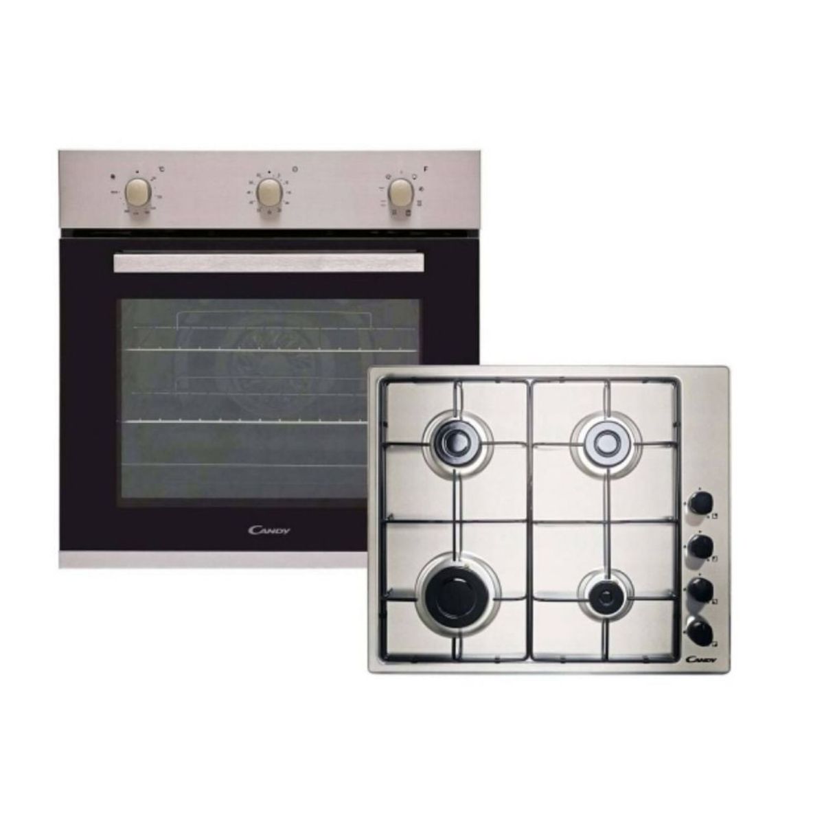CANDY - Kit horno eléctrico + encimera a gas FCP602X+CHW6LBX