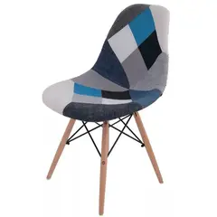 EAMES - Silla Patchwork Comedor Vintage OP618F
