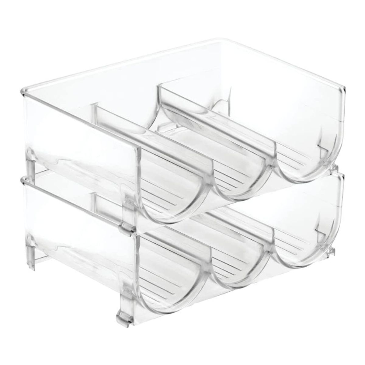 WAKESHOME - Pack 3 Estante Apilable De Plástico Para Almacenamiento De Botellas