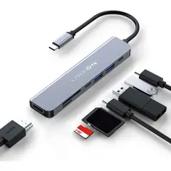 LINKON - Hub Adaptador Usb C 7 En 1 Para Mac Macbook Windows