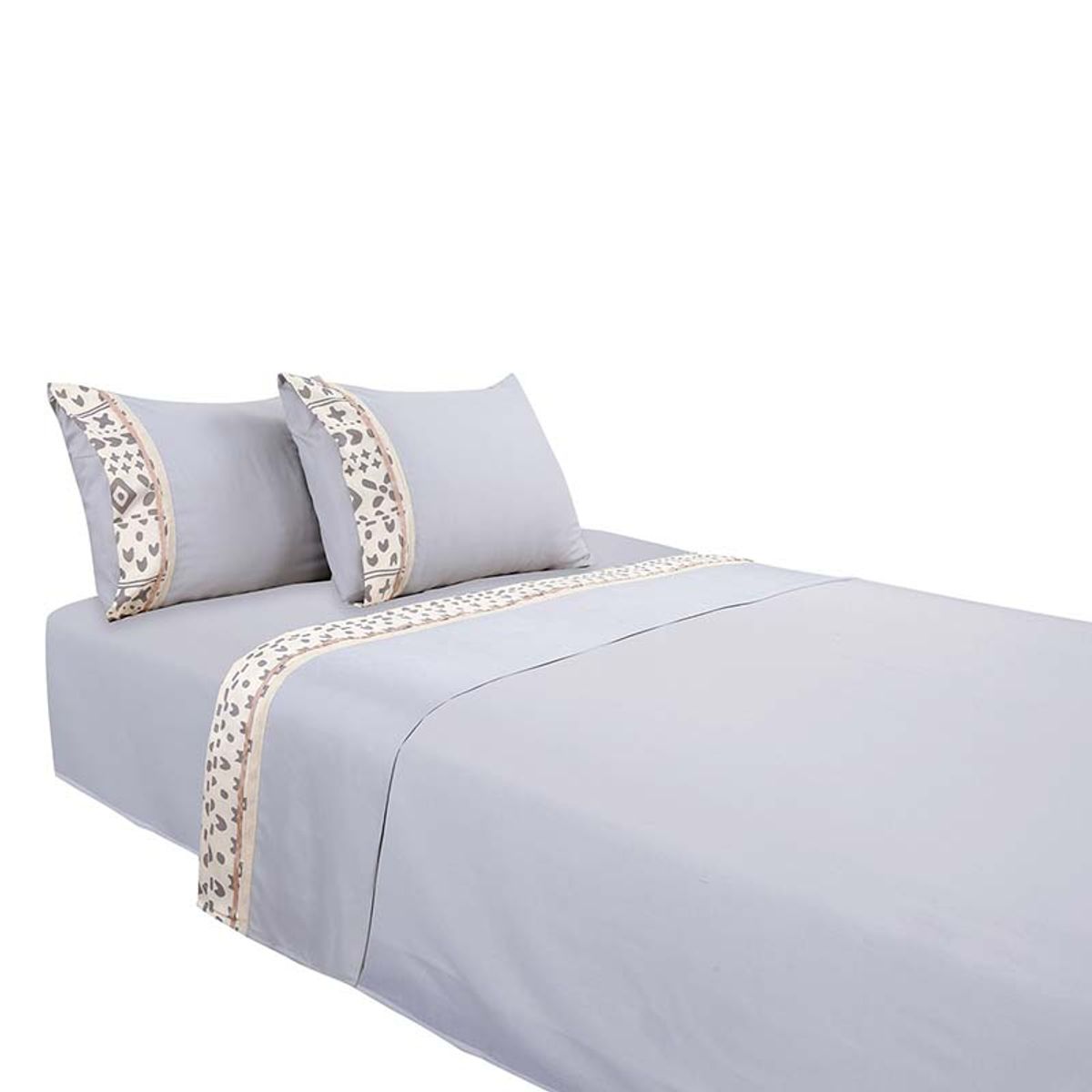VEKKAHOME - JUEGO DE SABANAS KING RUSTIC SOLID