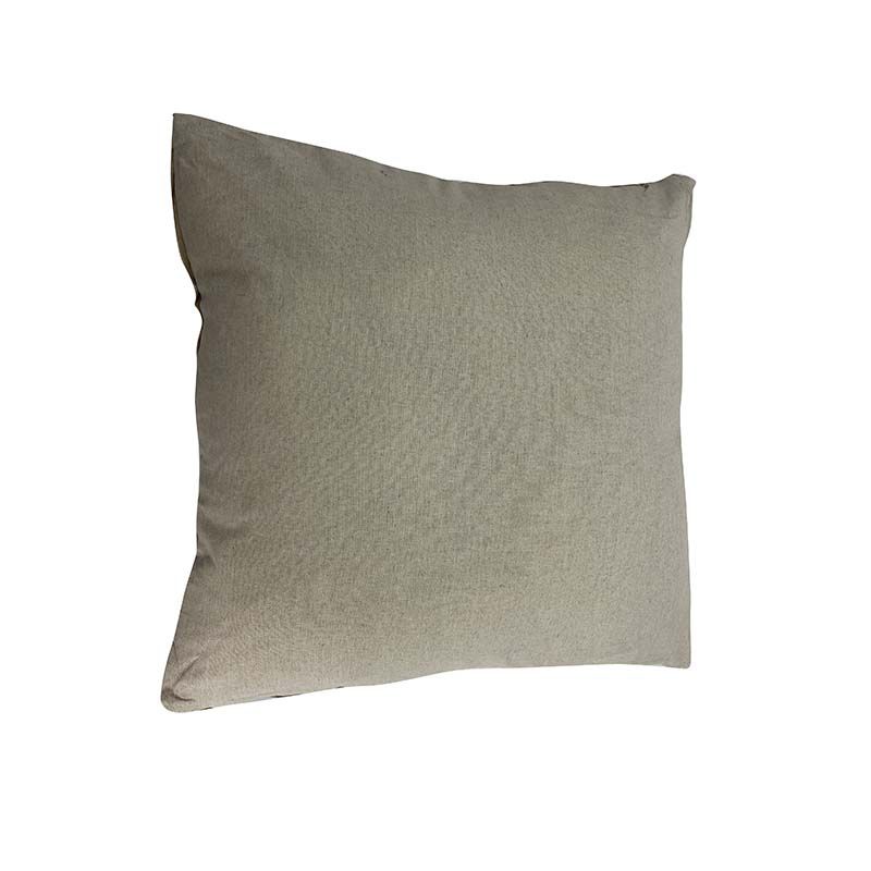 VEKKAHOME - COJIN CUADRADO 50X50 WHITE BEIGE PLISADO