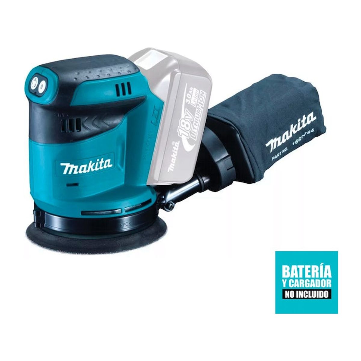 MAKITA - Lijadora Rotorbital 125mm 5' 18v Makita DBO180Z Sin Baterias