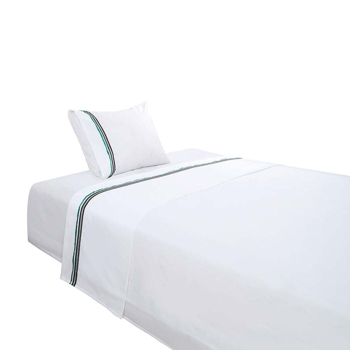 VEKKAHOME - JUEGO DE SABANAS 1,5 PLAZA AQUA PLATA