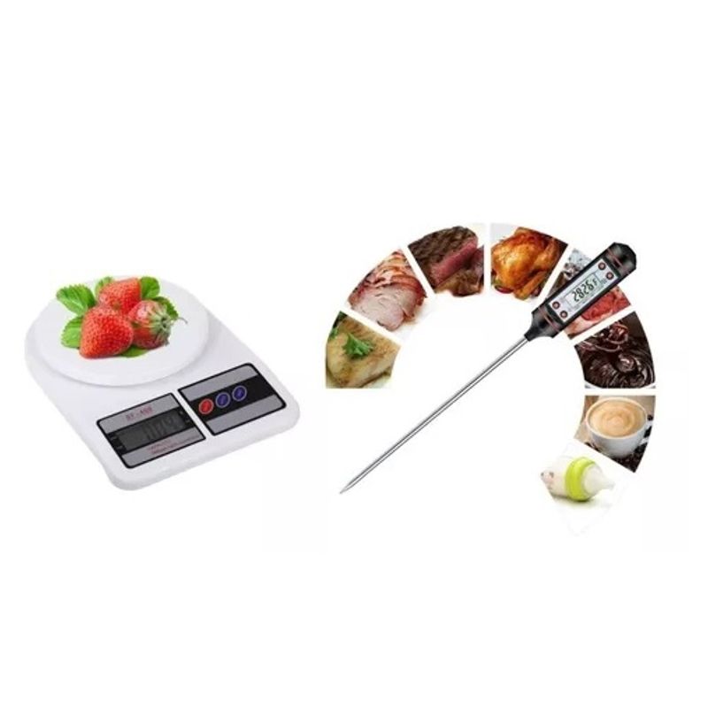 GENERICO - Set Balanza Digital Pesa Cocina Digital  Termometro Digital