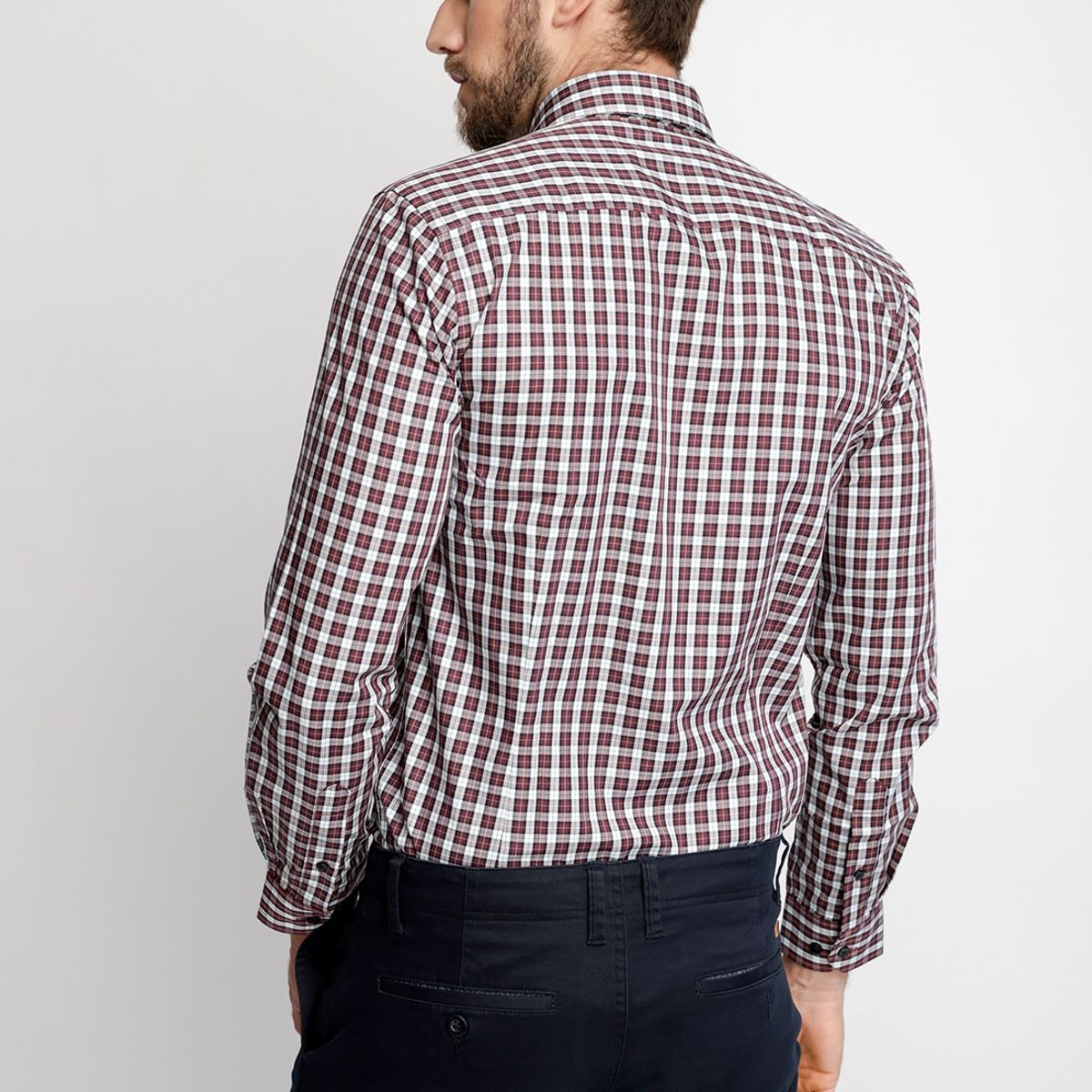 FEROUCH - Camisa Smart Casual Bristol Rojo Ferouch