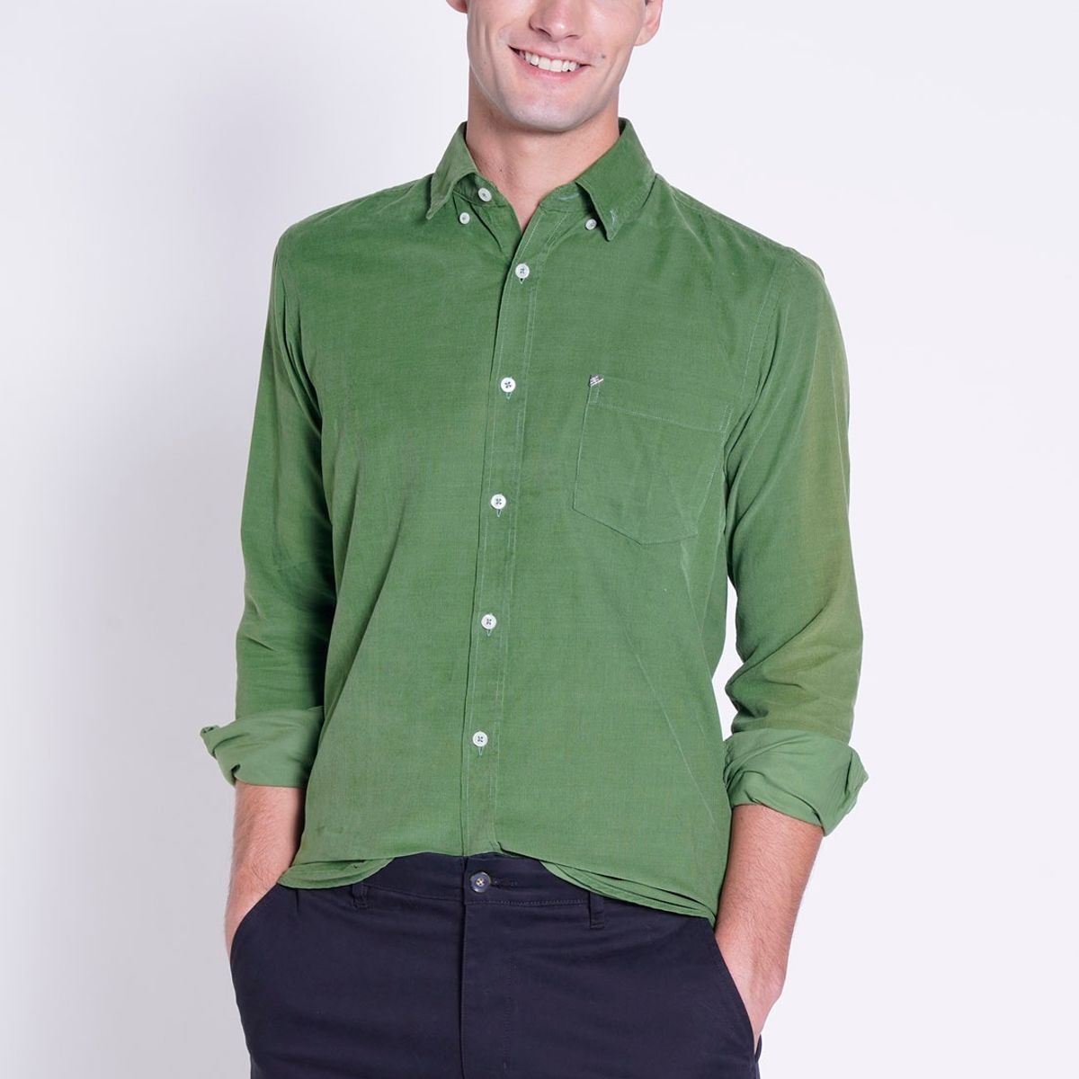 NEW MAN - Camisa Rosellon Verde New Man