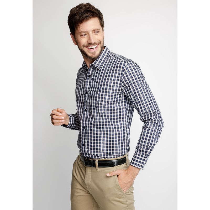 FEROUCH - Camisa Smart Casual Bristol Azul Ferouch