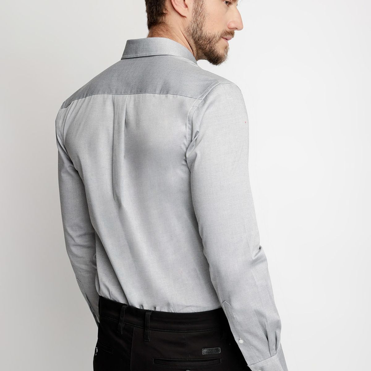 FEROUCH - Camisa Oxford F Gris Ferouch