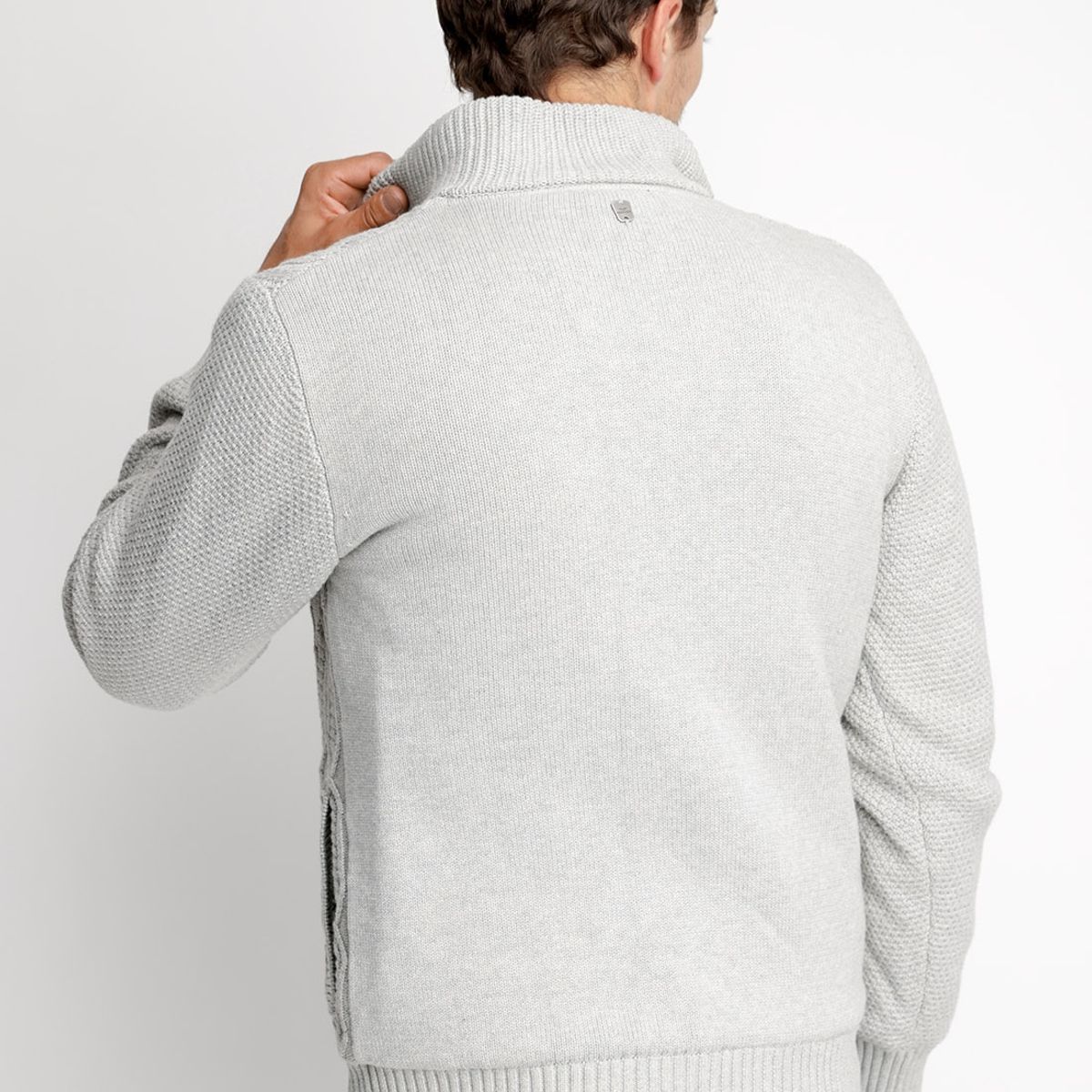 FEROUCH - Cardigan Sherpa New York Gris Ferouch