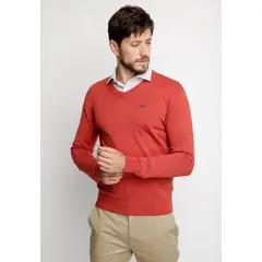 FEROUCH - Sweater Melange Smart Casual Marrón