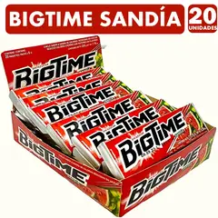 BIGTIME - Sabor Sandia - Chicle Sin Azúcar (Caja Con 20 Un)