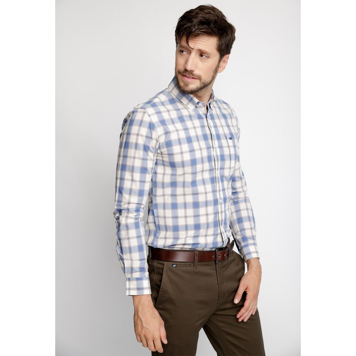 FEROUCH - Camisa Checkered Harlem F Azul Ferouch