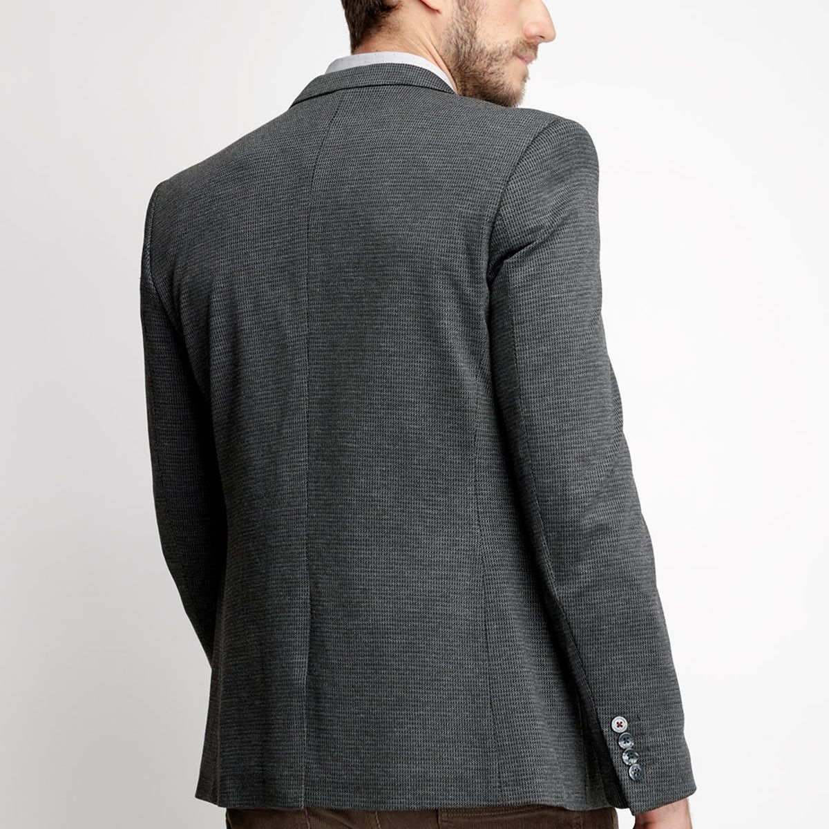 FEROUCH - Blazer Mini Checkered F Gris Ferouch