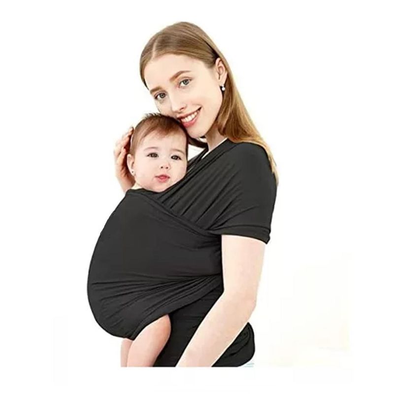 KIVARA - Fular Semielastico Portabebe Negro