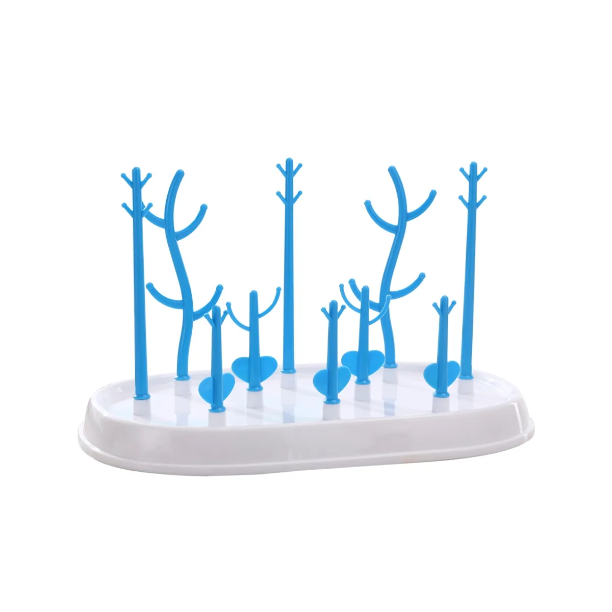 PUMUCKI - Rack Secador De Mamaderas Azul Niño Pumucki