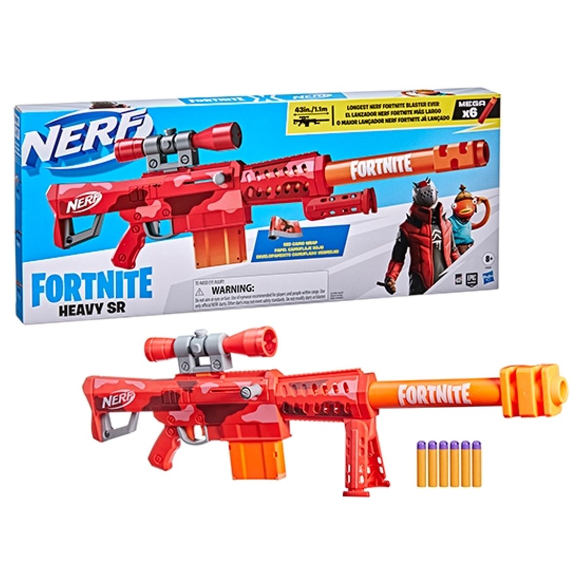 NERF - Nerf Fortnite Heavy Sr - Lanzador Sniper
