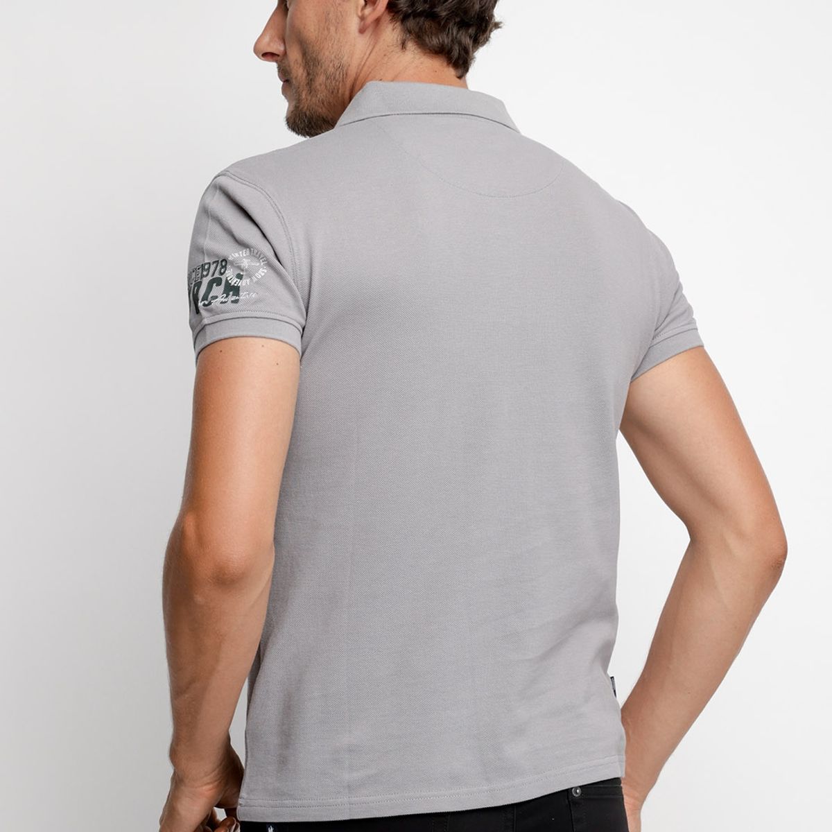 FEROUCH - Polera Polo New Jersey Gris Ferouch