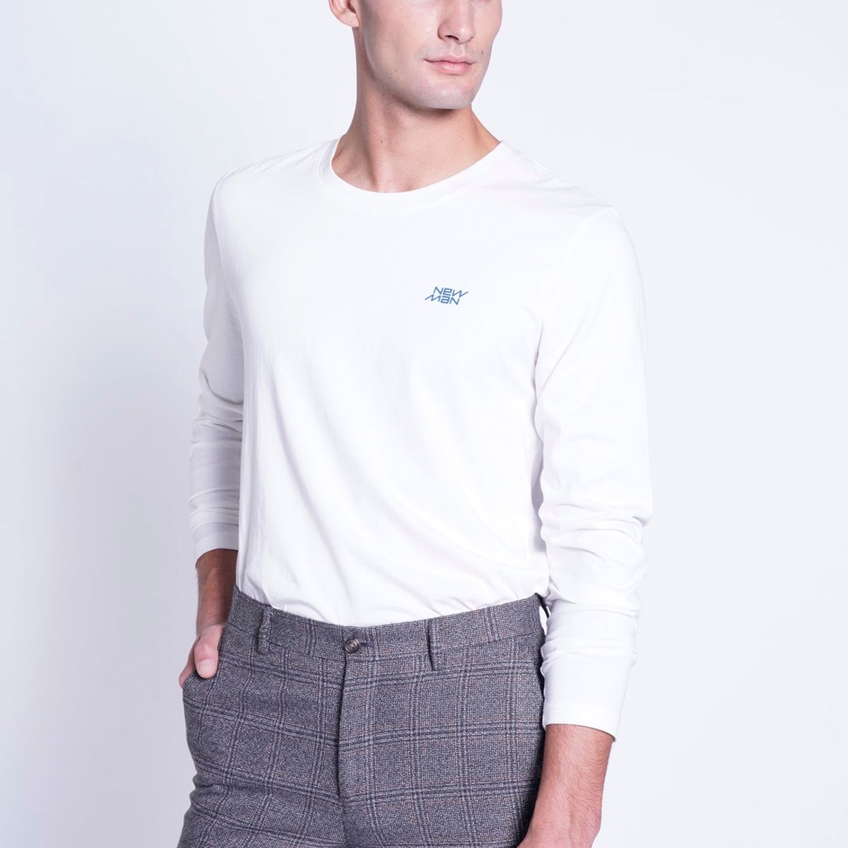 NEW MAN - Polera Leon Blanco New Man
