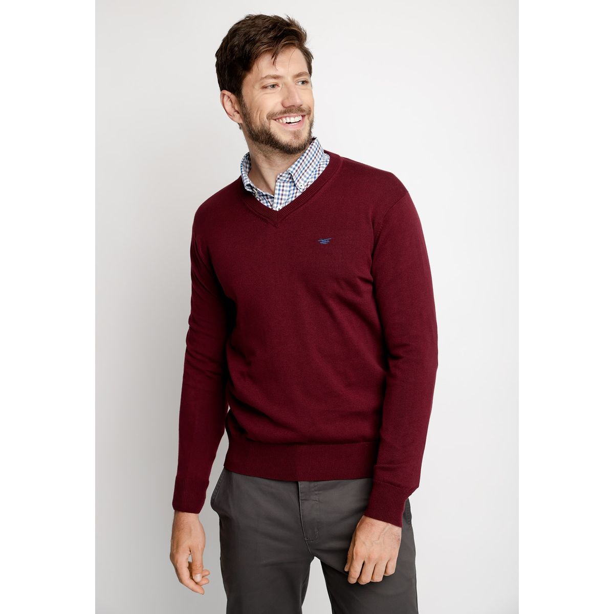 FEROUCH - Sweater Smart Casual Rojo Ferouch