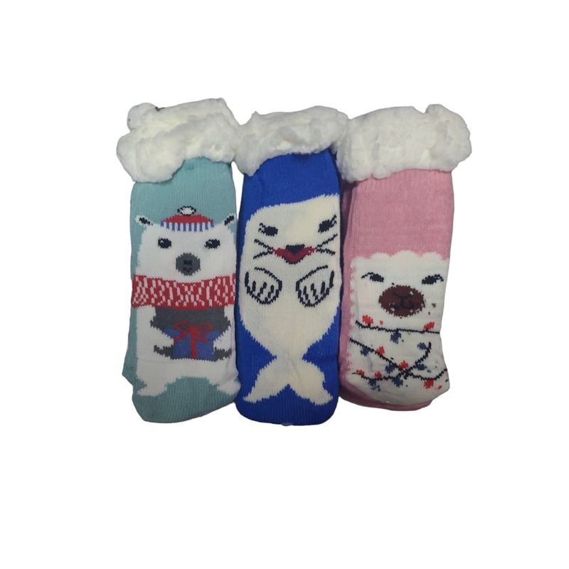 GARSIL - 3 Pares De Calcetines Con Chiporro y Antideslizante Para Niñas