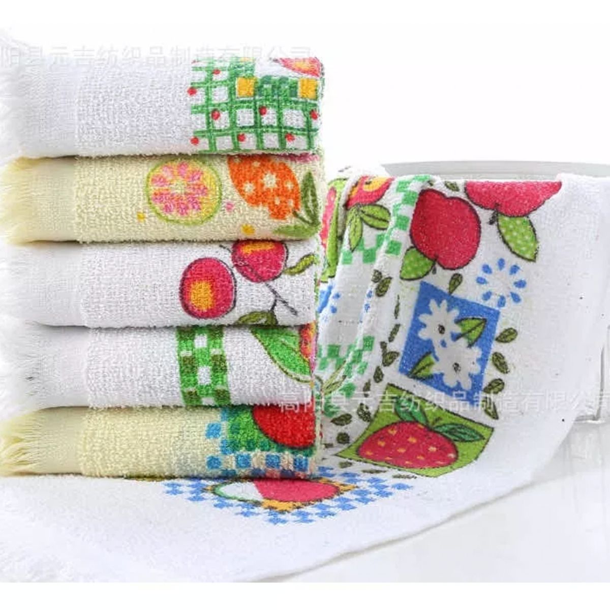 ANNI STAR - Set 12 Paños De Cocina Con Fleco Toalla Estampados X-1