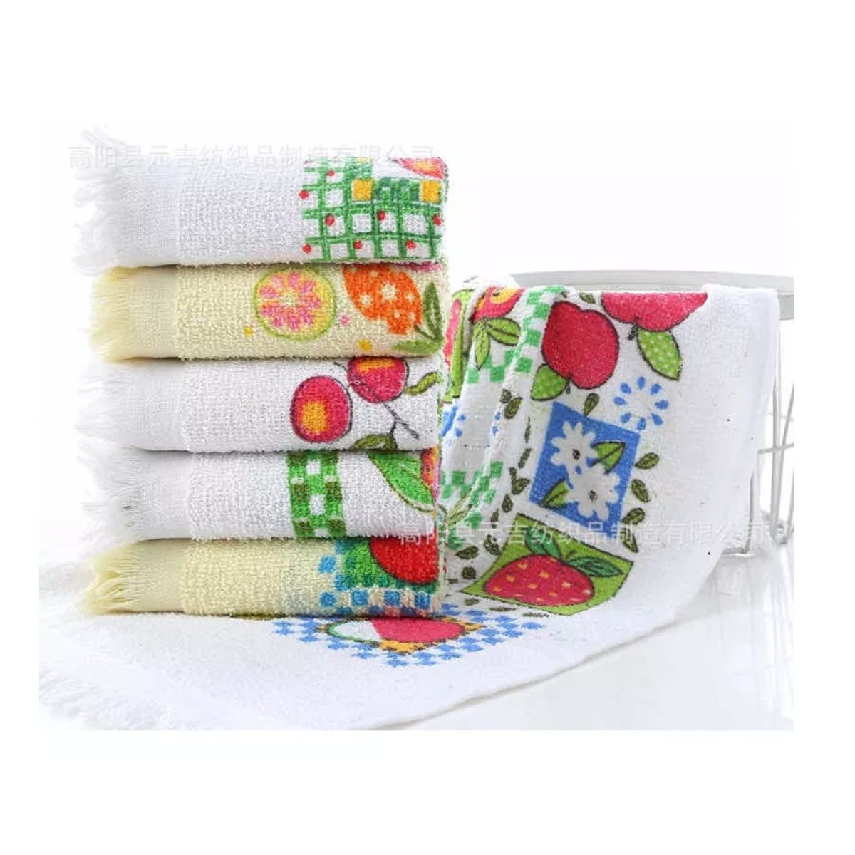 ANNI STAR - Set 12 Paños De Cocina Con Fleco Toalla Estampados X-1