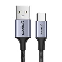 Cable USB-C a USB 2.0 A trenzado 1m Blanco
