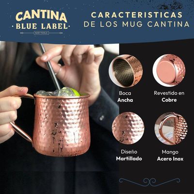 Imagen 2 del producto Mug Vasos De Cobre Set 2 Cantina Moscow Mule Coctel Tragos - Cafe