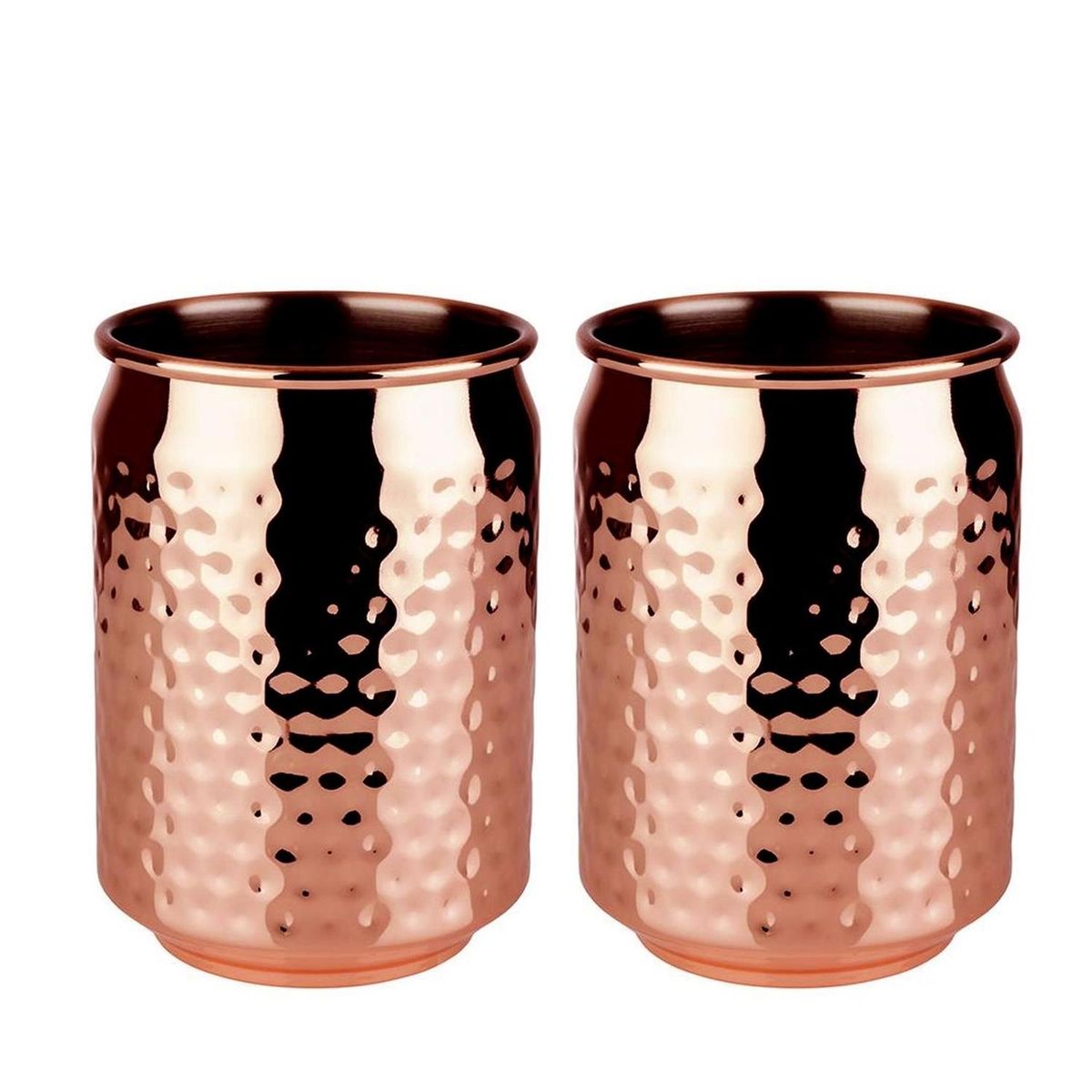 CASATUA - Mug Vasos De Cobre Set 2 Cantina Moscow Mule Coctel Tragos - Marron claro