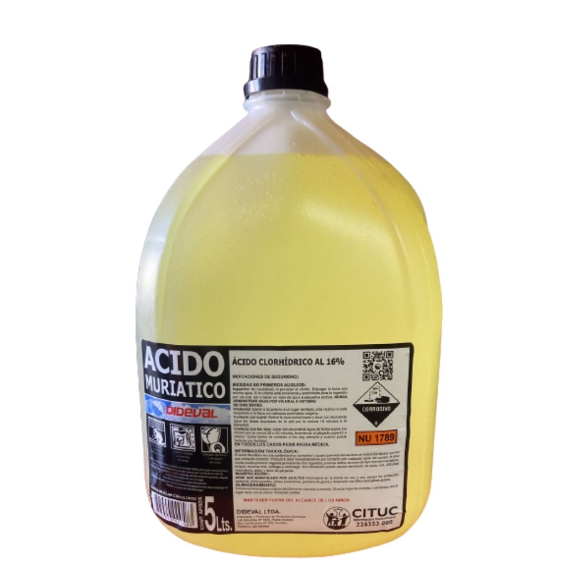 GENERICO - Ácido Muriático 5 Litros Dideval.