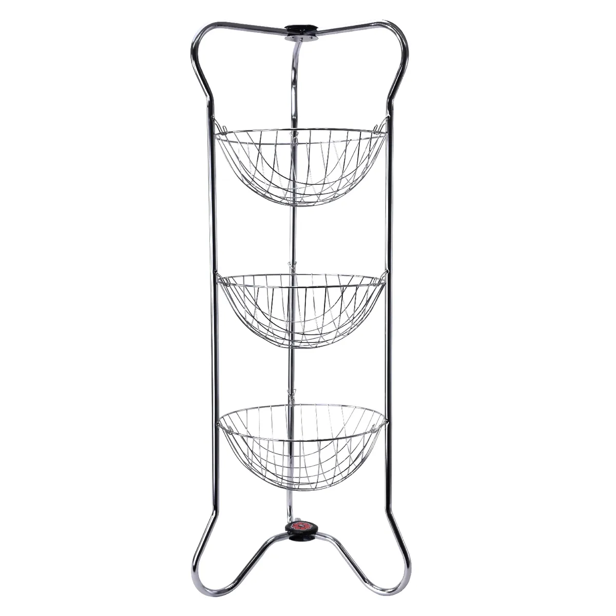 JOIA - Frutera Redonda De Acero Cromado Plegable De 3 Niveles…