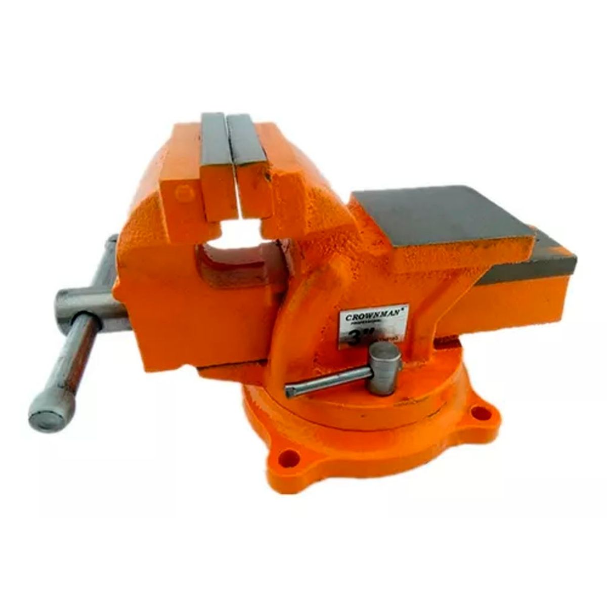 GENERICO - Tornillo De Banco Mecanico Base Giratoria 3 Pulgada Crownman