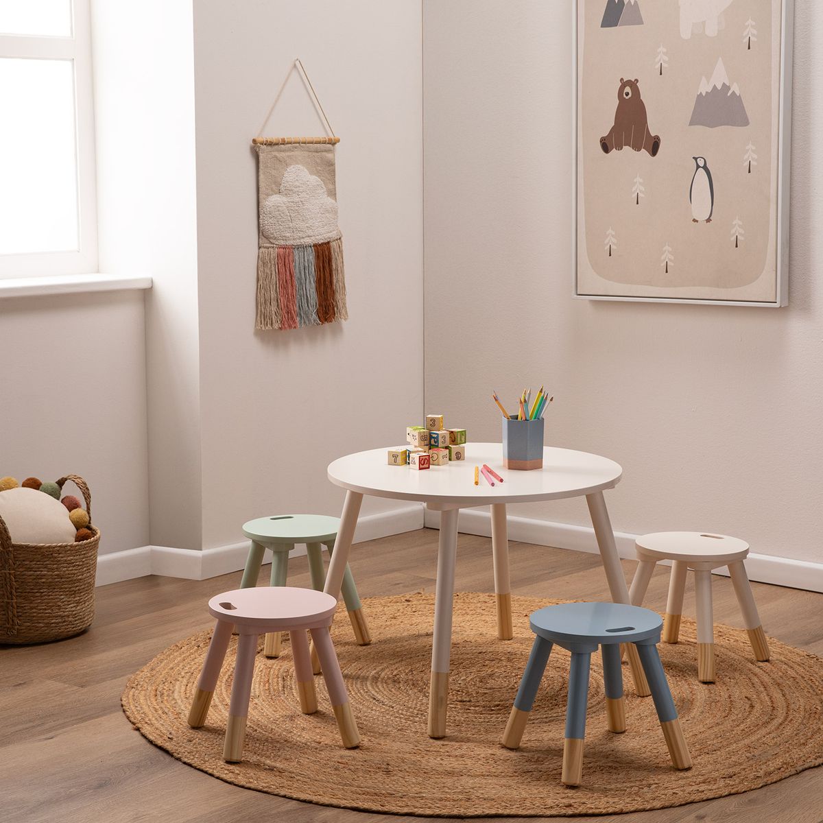 FORM DESIGN - Pack Kids 1 Mesa 4 Pisos Block Multicolor Form