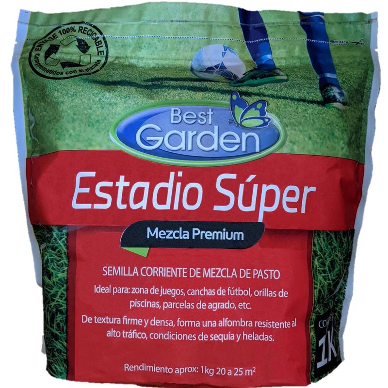 BEST GARDEN - Semilla De Césped Mezcla Estadio 1kg Best Garden