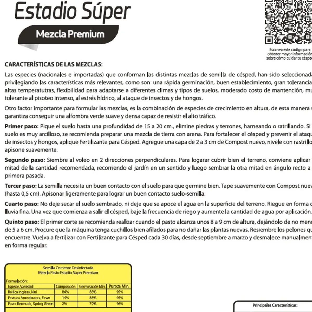 BEST GARDEN - Semilla De Césped Estadio Best Garden 5 Kgs