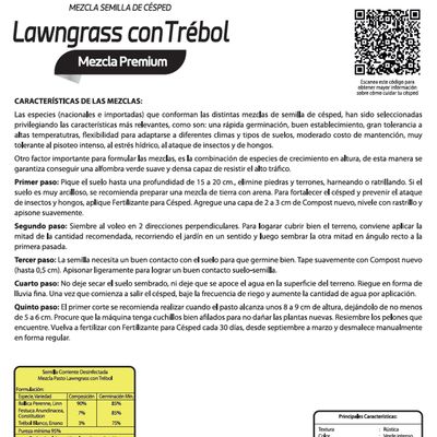 Imagen 2 del producto Semilla De Césped Lawngrass Ctrébol Premium 1kg