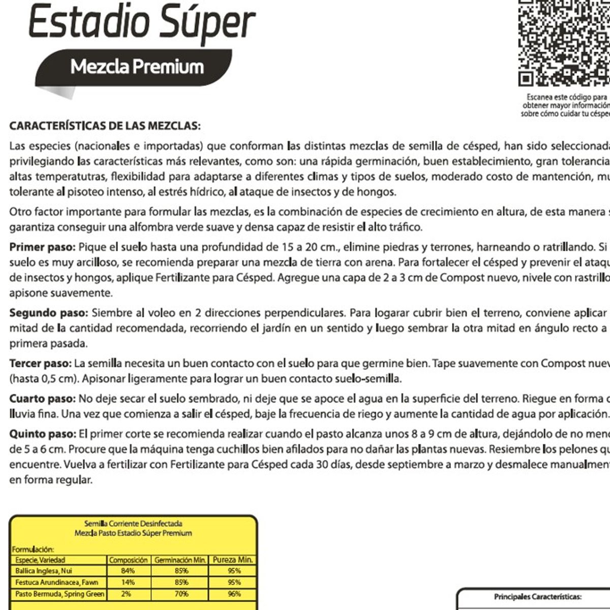 BEST GARDEN - Semilla Césped Estadio 25kgs Best Garden