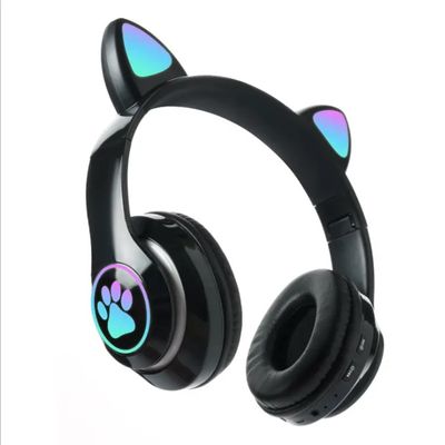 Imagen 2 del producto Audífonos inalámbricos Bluetooth RGB Orejas gato BT 5.0 NEGRO