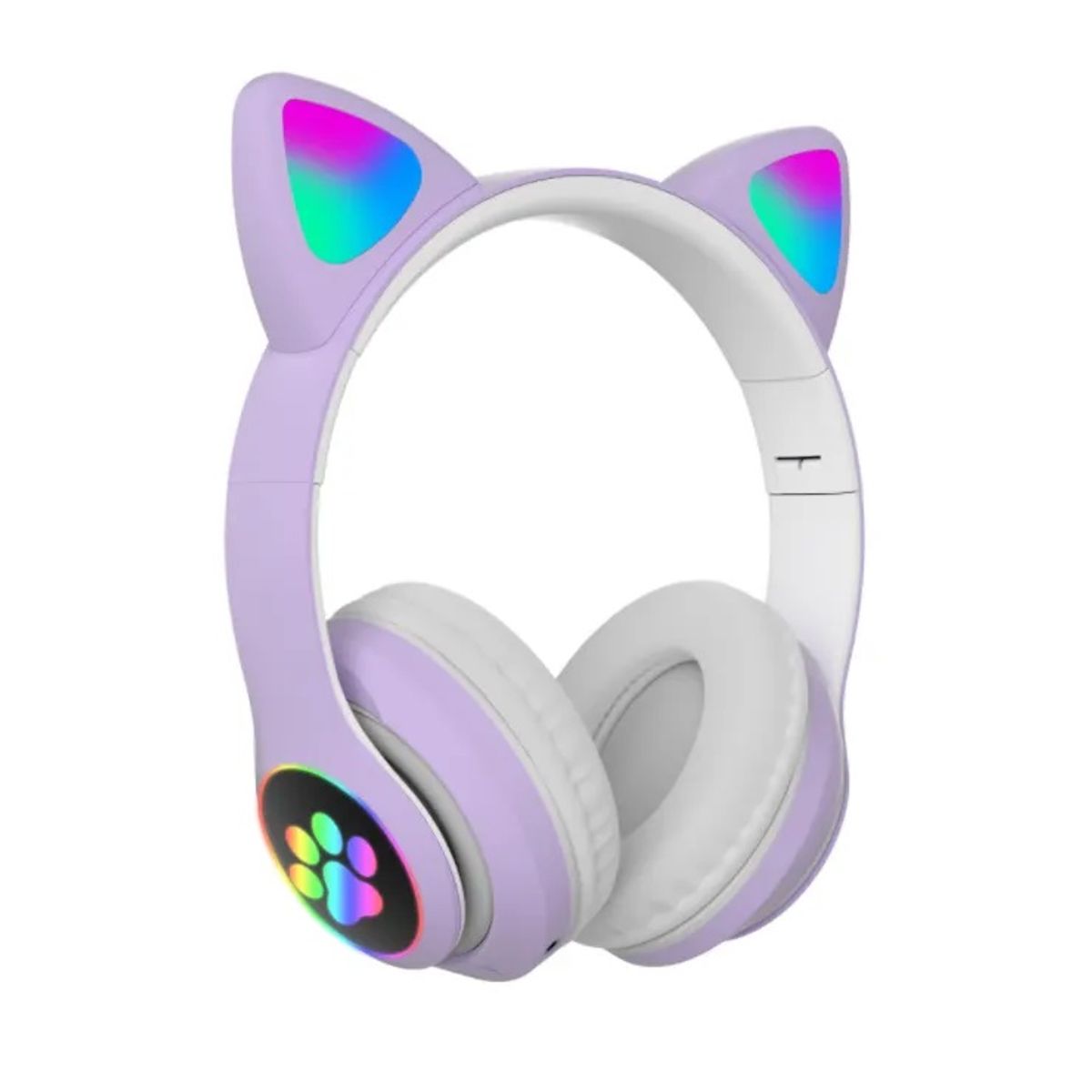 GENERICO - Audífonos inalámbricos Bluetooth RGB Orejas gato BT 5.0 FUCSIA