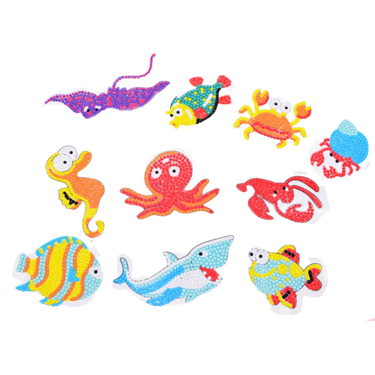 GENERICO - Kit Sticker pintura diamantes - Mundo Marino