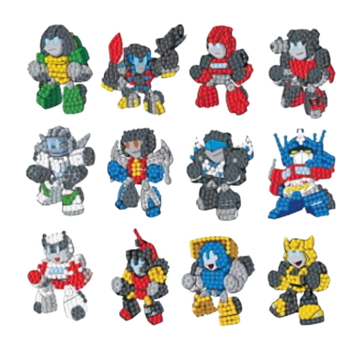 GENERICO - Kit Stickers pintura con diamantes - Amigos Robots