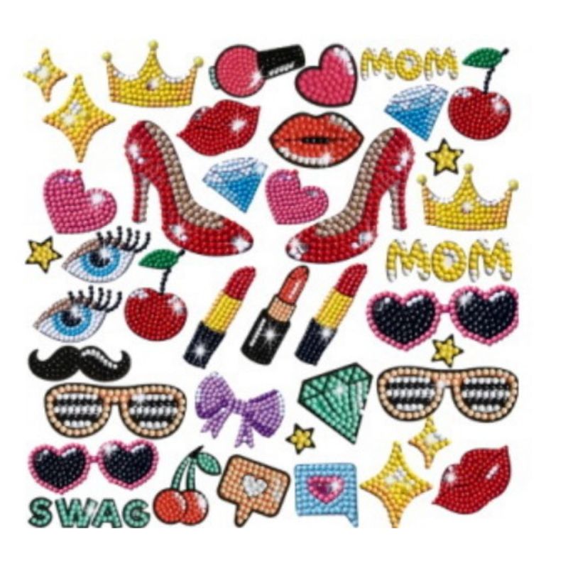 GENERICO - Kit Sticker pintura diamantes - Mundo Chicas