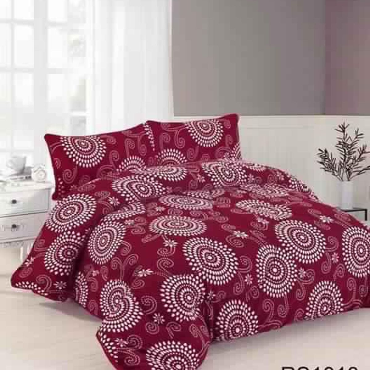 GENERICO - Plumon Sherpa Cobertor de invierno Plush y Chiporro 2 Plazas Burdeo