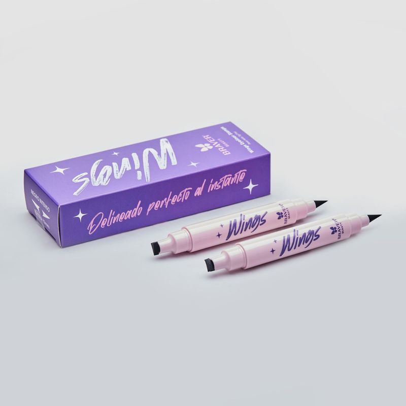 BRAVER BEAUTY - Kit delineador Wings Eyeliner Stamps Extra - Negro Intenso