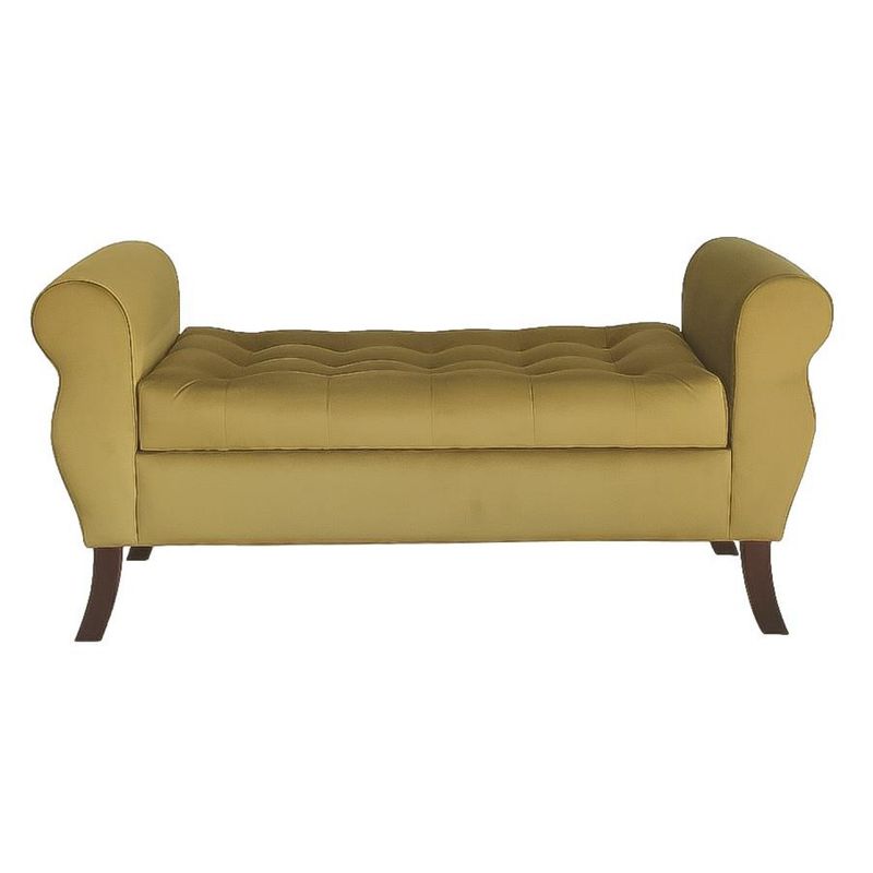 GENERICO - Banqueta Baúl Diva Color Verde Musgo