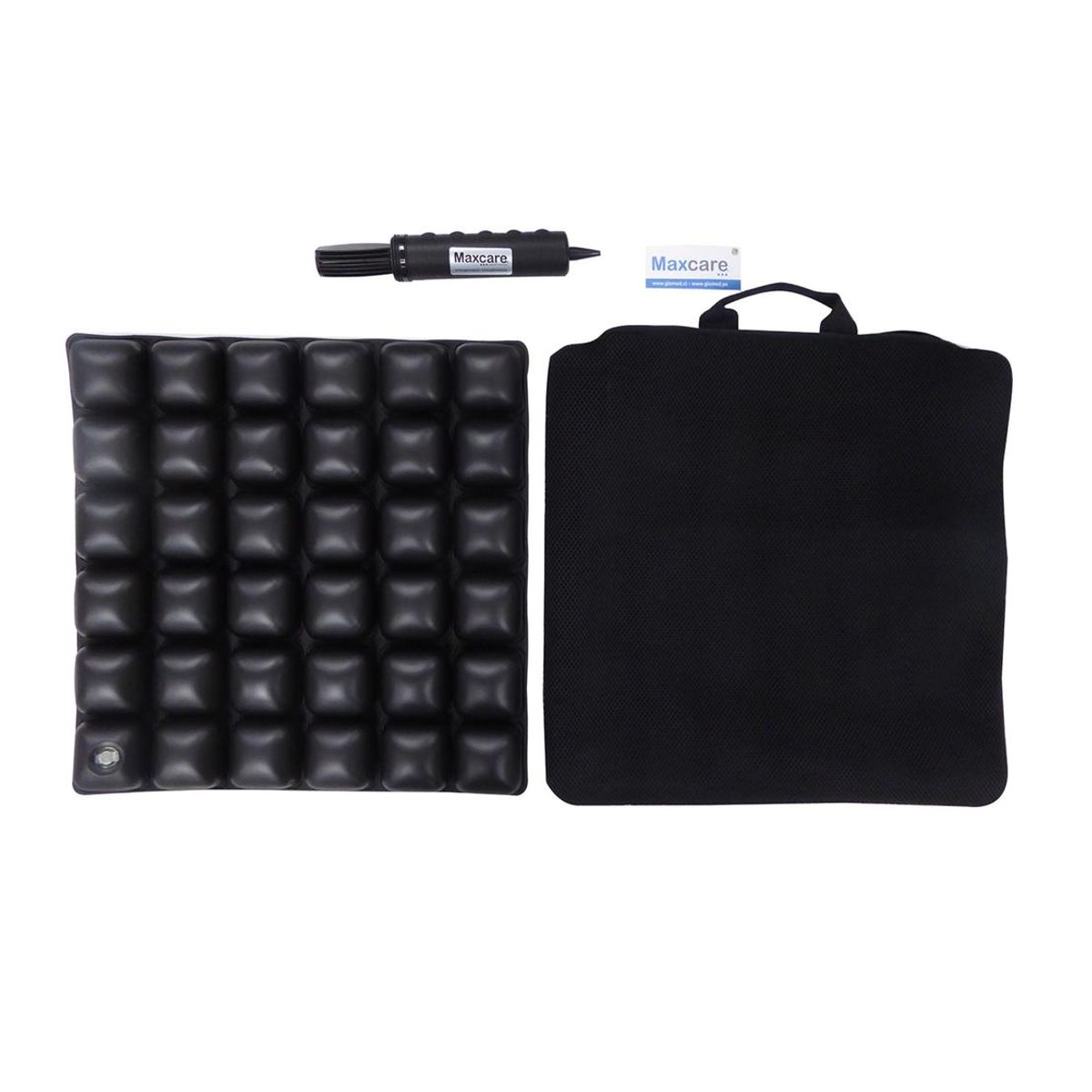 MAXCARE - Cojín Antiescaras Flotación Seca Inflable 42x42x5cm MAXCARE