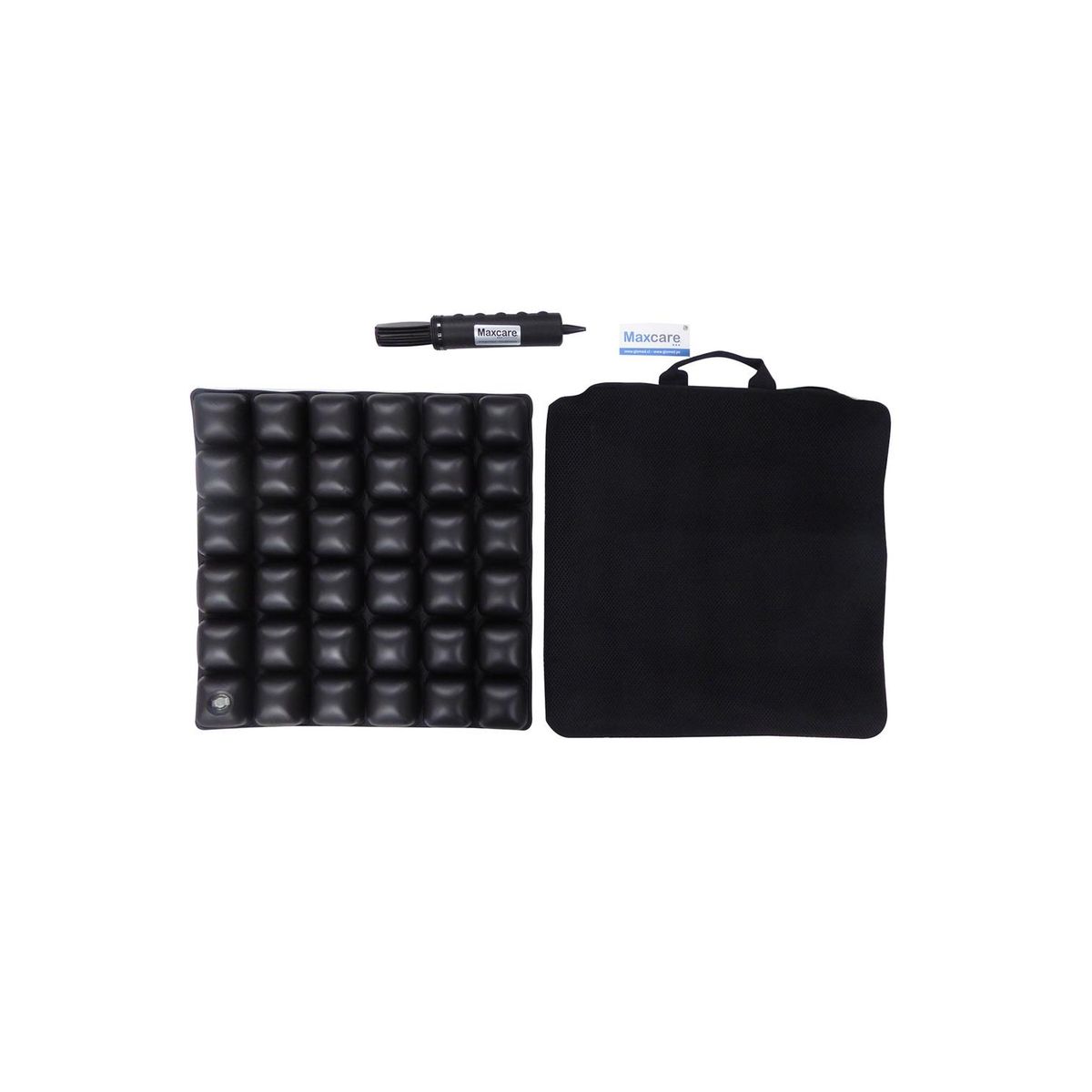 MAXCARE - Cojín Antiescaras Flotación Seca Inflable 42x42x5cm MAXCARE